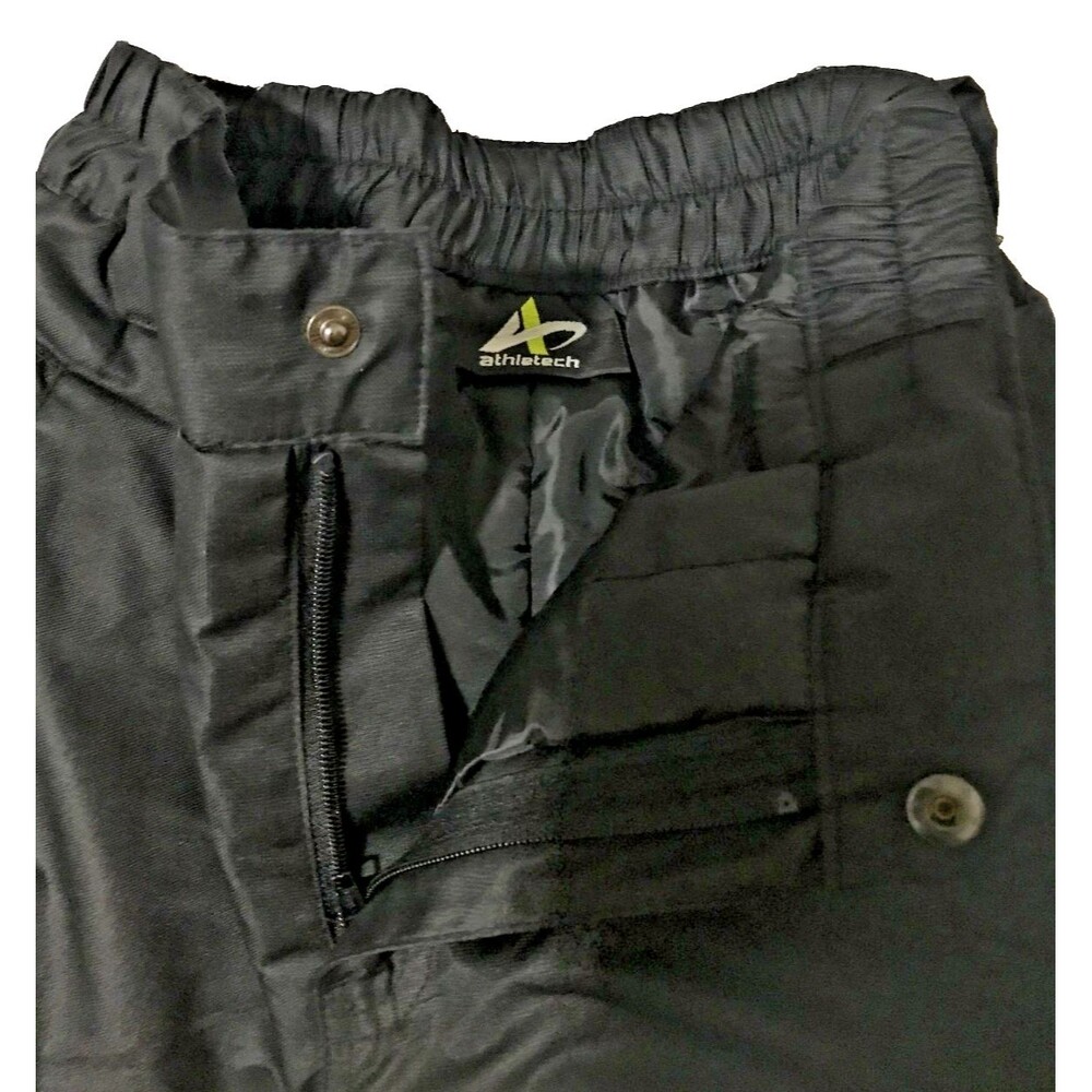 Athletech Pants Medium 8 Kids Black Zip Pockets Insulated Snow Ski‎